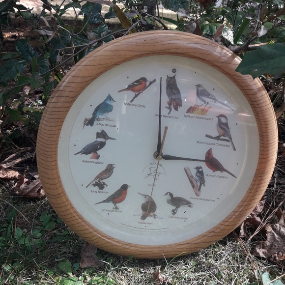 Wall Decor Wooden Wall Clock Birds Chirping Musical Song Clock Wood